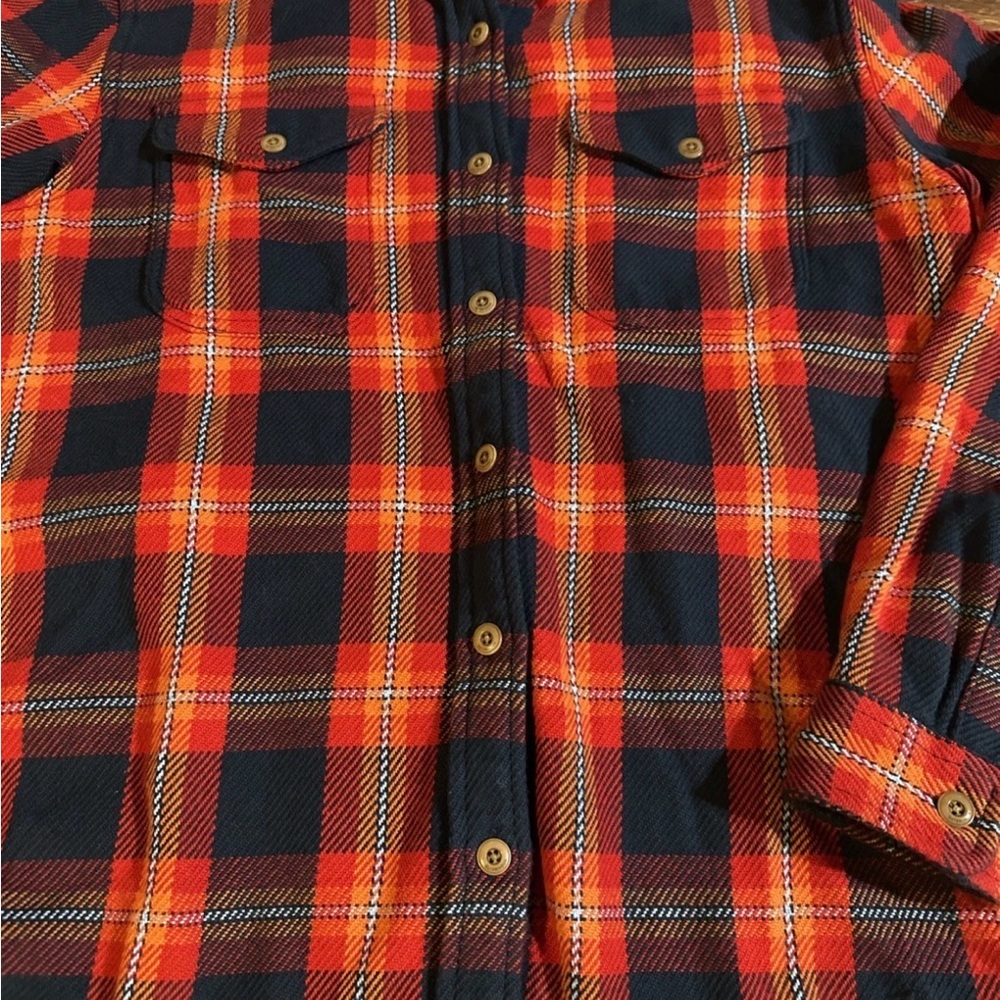 Outerknown Blanket Shirt - Red and Blue Plaid, Organic Cotton - Picture 3 of 9